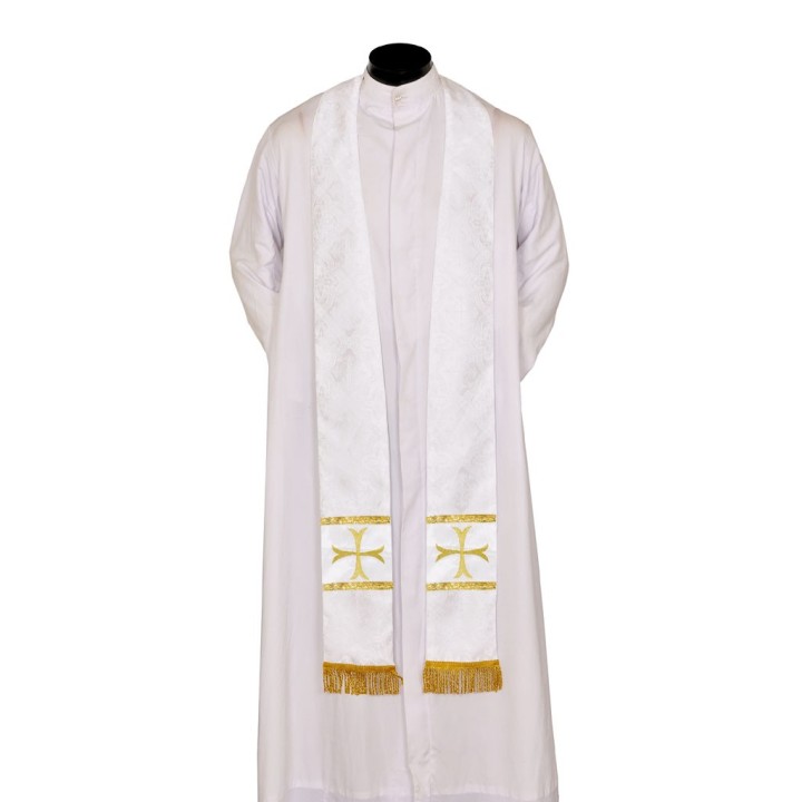 CASULLA DAMASCO GALON CRUCES SEDA