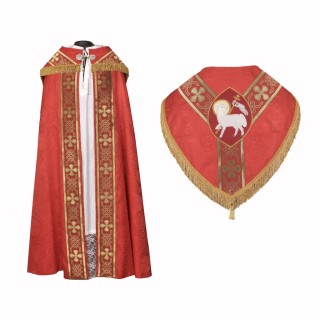 CAPA PLUVIAL BROCADO/DAMASCO AGNUS DEI